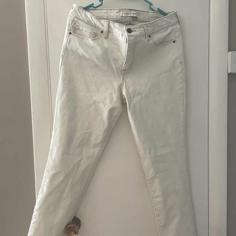 Vintage America White Jeans